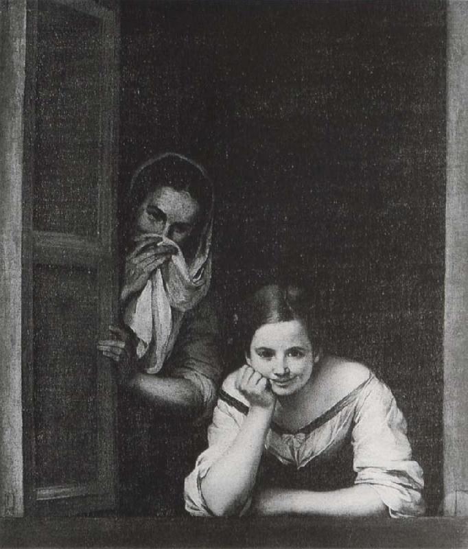 Bartolome Esteban Murillo Two Women at the window china oil painting image